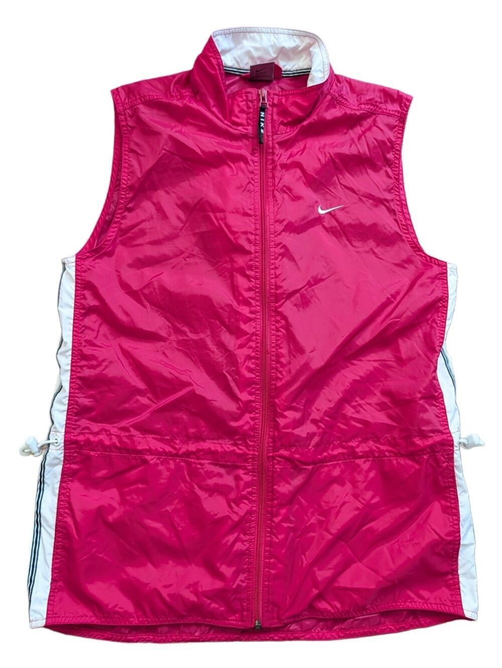 Nike Kids Pink Sleeveless Gilet Full Zip Windbreaker Vest Size Large (12-14)
